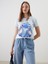 Yeni Sezon Bisiklet Yaka Stitch Baskili Kadin Tisort - S5OY23Z8 1