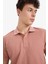 Yeni Sezon Regular Fit Polo Yaka Kısa Kollu Dokulu Waffle Polo Tişört 5