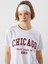 Yeni Sezon Bisiklet Yaka Chicago Baskili Kadin Tisort - S5Q967Z8 1