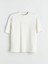 Yeni Sezon Bisiklet Yaka Baskili Oversize Kadin Tisort - S5PN00Z8 5