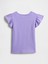 Kız Bebek Mor Fırfır Kollu T-Shirt 3