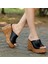 Ceylinmoda Silya Siyah Cilt Dolgu Topuk Terlik 1