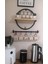 Dekoratif Metal Fincan Askılığı | 50 cm – 6 Kancalı Duvar Tipi Askılı 3