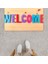 Dijital Baskı Dekoratif Welcome Ahşap Kapı Önü Paspası PS1252 1