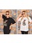 Tavşan Baskılı Oversize Kadın T-Shirt Bisiklet Yaka 4