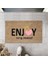 Bej Kapı Önü Paspası Enjoy Ever Moment Ayıcık Desen PS917 1