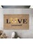 Kahverengi Kapı Önü Paspası Love Yourself Ayıcık Desen PS952 1