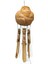 Maymunlu Bambu Rüzgar Çanı 40 cm 1