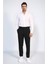 Siyah Çift Pileli Tokalı Yüksek Bel Slim Fit Pantolon – Wessi 6