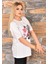 2 Adet Özel Baskılı Oversize Kadın T-Shirt Bisiklet Yaka 6
