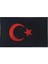 Türk Bayrağı Siyah Kırmızı Nakış Işleme 8/5 cm 1