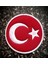 Türk Bayragı Yuvarlak Nakış Işlemeli 1