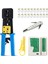 Yeni Nesil Pense + Test Cihazı + Kablo Soyucu + 100 Adet Yeni Nesil Delikli Ez RJ45 + Krone Bıçağı Ethernet Bakım Kiti 1