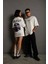 Erkek Sırt Golf Baskılı Oversize T-Shirt - Beyaz 2