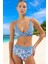 Desenli Üçgen Bikini Takımı Ergonomik Kesim Şık Detaylı Hızlı Kuruyan Su Sporları Için 1