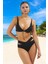 Desenli Üçgen Bikini Takımı Hızlı Kuruyan Özel Tasarım Plaj ve Havuz Için 1