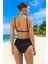 Desenli Üçgen Bikini Takımı Hızlı Kuruyan Özel Tasarım Plaj ve Havuz Için 3