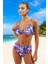 Desenli Üçgen Bikini Takımı Ergonomik Kesim Hızlı Kuruyan Premium Kalite Su Sporları Için 2