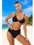 Desenli Üçgen Bikini Takımı Ergonomik Kesim Hızlı Kuruyan Premium Kalite Su Sporları Için 1