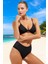 Desenli Üçgen Bikini Takımı Ergonomik Kesim Hızlı Kuruyan Premium Kalite Su Sporları Için 2