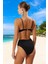 Desenli Üçgen Bikini Takımı Ergonomik Kesim Hızlı Kuruyan Premium Kalite Su Sporları Için 3