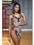Moonlight 307 Yılan Desen Gecelik ve String Takım OZN-9524 2