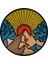 Montain Güneş Nakış Işleme Patch 8/8 cm 1