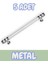 Nesli Alüminyum Metal Lüks Modern Mobilya Çekmece Mutfak Dolabı Kulpu Beyaz-Krom 128MM (5 Adet) 1