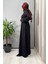 Beli Kemerli Ceket Siyah T25Y-8018 2