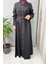 Beli Kemerli Ceket Siyah T25Y-8018 4