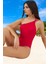 Desenli Tek Omuz Mayo Banyo Kıyafeti Yüzme Mayosu Swimsuit Şık Detaylı Esnek Kumaş 2