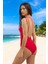 Desenli Tek Omuz Mayo Banyo Kıyafeti Yüzme Mayosu Swimsuit Şık Detaylı Esnek Kumaş 3