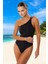 Desenli Tek Omuz Mayo Banyo Kıyafeti Yüzme Mayosu Swimsuit Şık Detaylı Esnek Kumaş 1