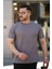 Erkek Ağaç Kabuğu Desenli Kısa Kollu T-Shirt 1