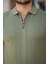 Erkek Yakası Fermuarlı Kısa Kollu T-Shirt 3