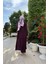 Asimetrik Kesik Cupro Etek Bordo T25Y-2009 3