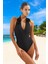 Derin V Yaka Drape Mayo Hızlı Kuruyan Swimsuit Premium Kalite Ergonomik Kesim Esnek Kumaş 1
