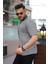 Erkek Yakalı Çizgili Kısa Kollu T-Shirt 2