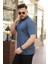 Erkek Yakalı Mini Jakarlı Kısa Kollu T-Shirt 2