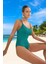 V Yaka Mayo Hızlı Kuruyan Deniz Kıyafeti Ergonomik Kesim Şık Detaylı Swimsuit Yüzme Mayosu 1