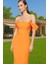Leopar Desenli Midi Boy Bodycon Abiye Elbise Polyester Karışımlı Yazlık Yüksek Kalite Seçkin Malzeme 2