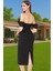 Leopar Desenli Midi Boy Bodycon Abiye Elbise Polyester Karışımlı Yazlık Yüksek Kalite Seçkin Malzeme 3
