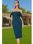 Leopar Desenli Midi Boy Bodycon Abiye Elbise Polyester Karışımlı Yazlık Yüksek Kalite Seçkin Malzeme 2