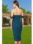 Leopar Desenli Midi Boy Bodycon Abiye Elbise Polyester Karışımlı Yazlık Yüksek Kalite Seçkin Malzeme 3
