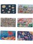 6 Adet 24 Parça 12,5 x 21 cm Eğitici ve Öğretici Ahşap Çocuk Puzzle & Yapboz Oyuncak Çerçevesiz 1