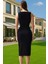 Zarif Midi Boy Bodycon Dokuma Elbise Cut Out Detaylı Modern Stil Modern Stil Rahat ve Şık 3