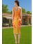 Şık Bodycon Midi Örme Abiye Elbise Polyester Yazlık Balo Elbisesi Özenle Seçilmiş 3