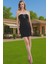 Mini Bodycon Abiye Elbise Bağcıklı Detay Dokuma Kumaş Yazlık Seçkin Malzeme Özel Tasarım 1