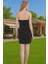 Mini Bodycon Abiye Elbise Bağcıklı Detay Dokuma Kumaş Yazlık Seçkin Malzeme Özel Tasarım 3