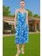 Pileli Midi Elbise Polyester Örme Yazlık Günlük Şık Özenle Seçilmiş Modern Stil Zarifane Tasarım 1